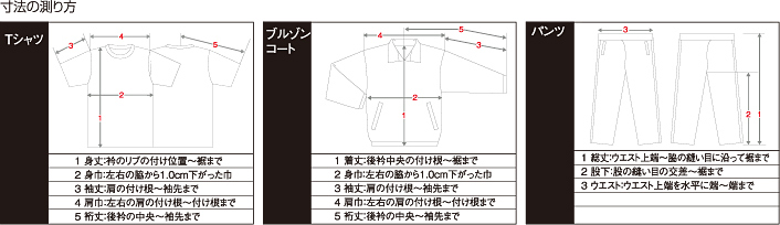 寸法の測り方